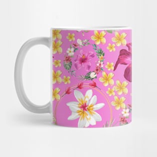 Diseño floral en tonos rosas Mug